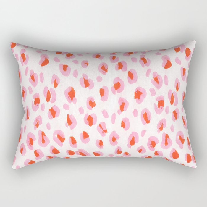 Pink Leopard Rectangular Pillow
