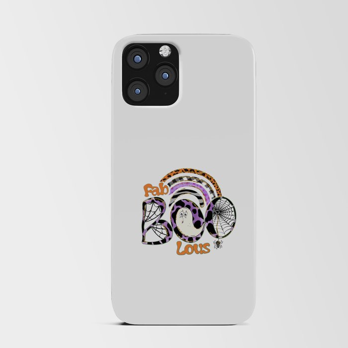 Halloween funny cute ghost faboolous iPhone Card Case