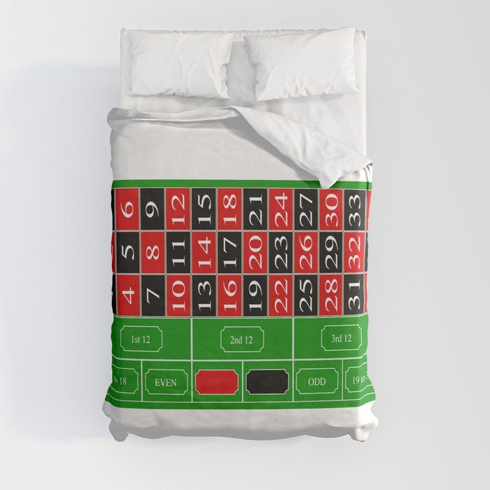 Roulette Table Duvet Cover