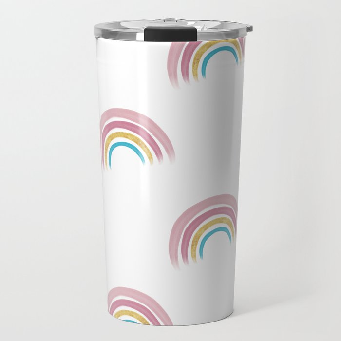 Rainbow Pattern Travel Mug