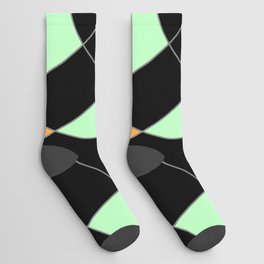 Blackish Abstract Mandala Socks