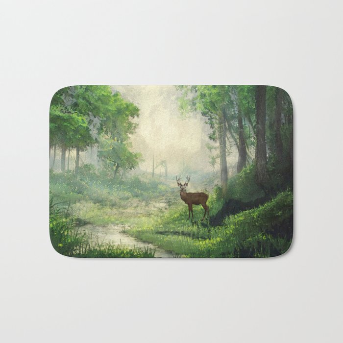 Stag In The Morning Light Bath Mat