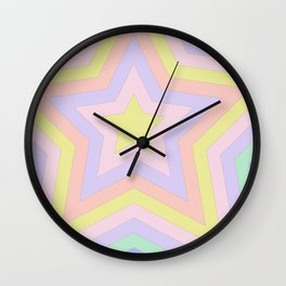 Rising Star (Pastels) Wall Clock