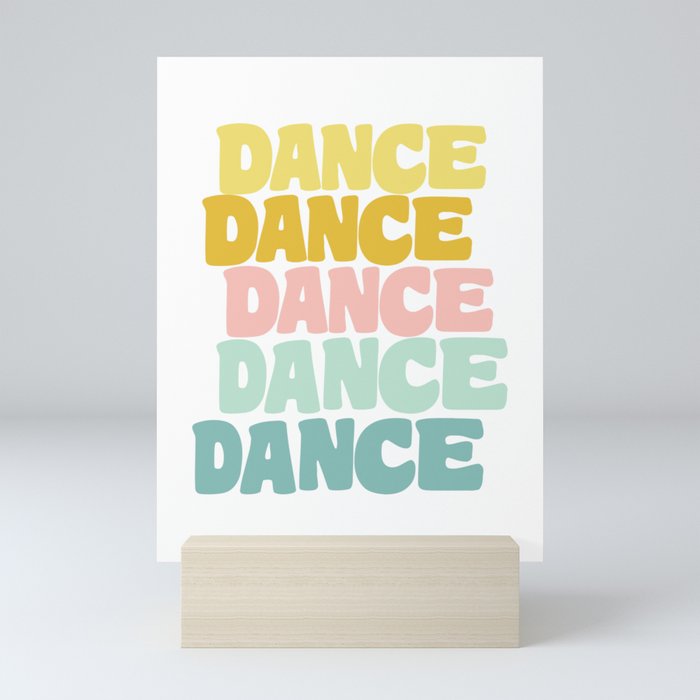 Dance in Candy Pastel Lettering Mini Art Print