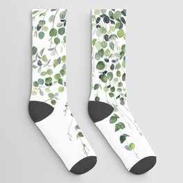 Eucalyptus Watercolor Socks