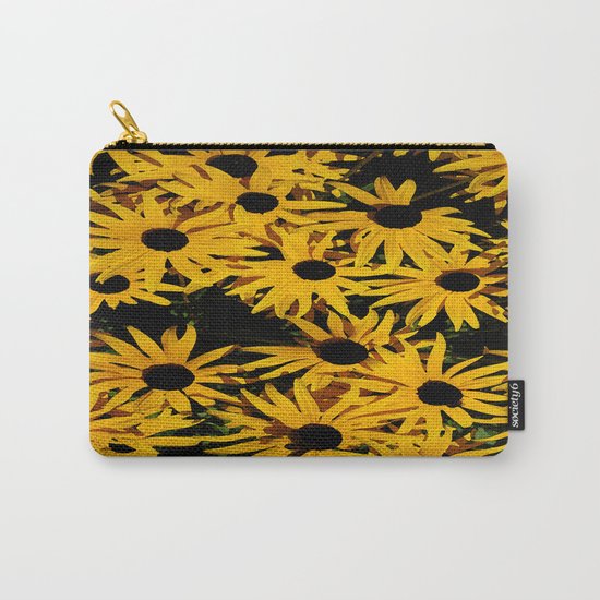Sunshine Black Eyed Susan Flower Blossoms Carry-All Pouch