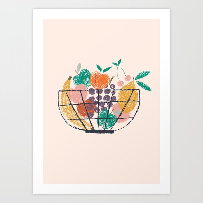 fruit bowl Art Print