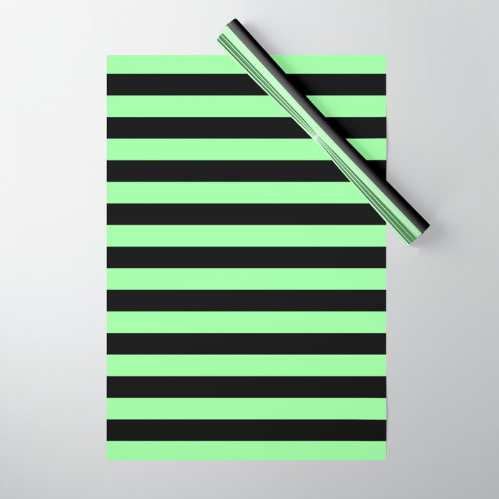 Chrysoprase and Black Stripes Wrapping Paper