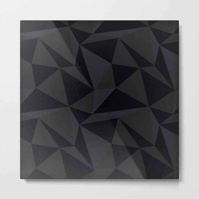 Triangular Black Metal Print