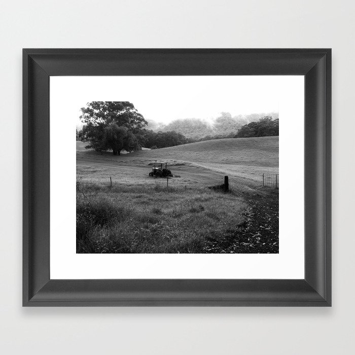 Country drive Framed Art Print