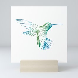Gradient Hummingbird Mini Art Print