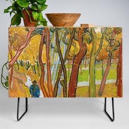 Vincent van Gogh "The garden of Saint Paul's Hospital (`The fall of the leaves')" Credenza