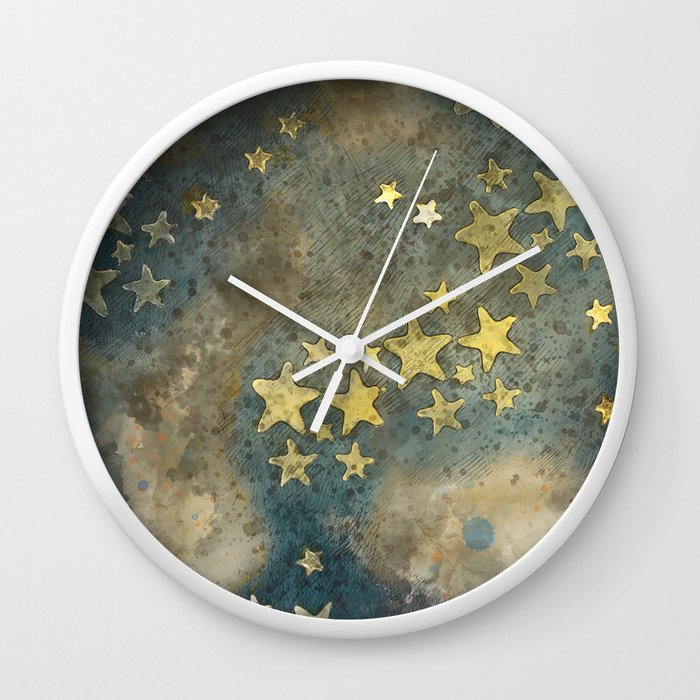 dusty stars Wall Clock