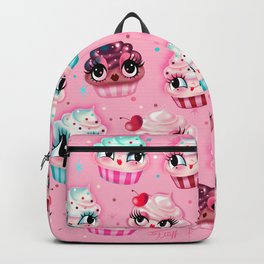 Cute Cupcakes on Pink Backpack