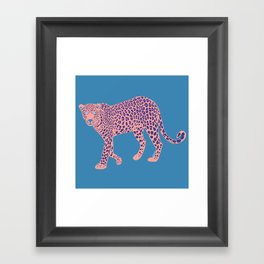 Leopard - Pink Framed Art Print