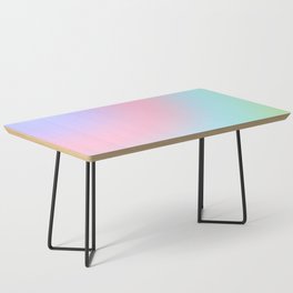 Pastel Iridescent Radial Gradient Coffee Table