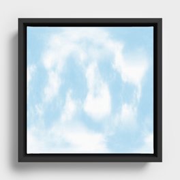 Light soft blue sky Framed Canvas