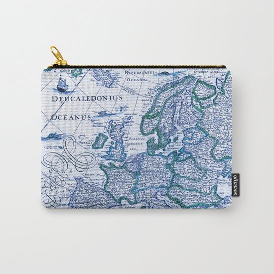 Royal Vintage Map Carry-All Pouch