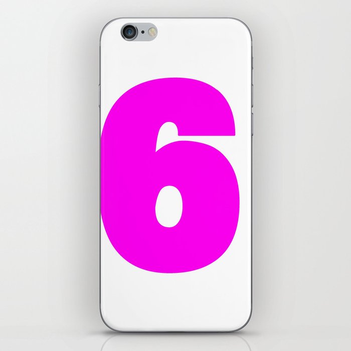 6 (Magenta & White Number) iPhone Skin