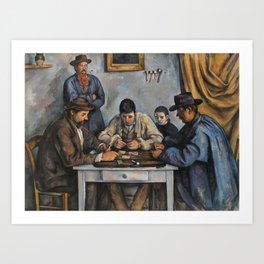 Paul  Cezanne card players vintage Art Print