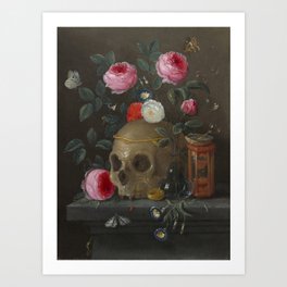 Death and Roses Jan van Kessel Vanitas Still Life Art Print