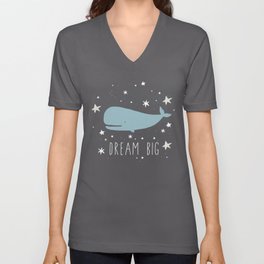 Dream Big Whale V Neck T Shirt