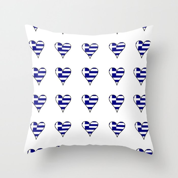 Flag of greece 3-Greek, Ελλάδα,hellas,hellenic, athens,sparte,aristotle. Throw Pillow
