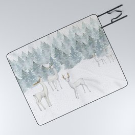Winter Forest Picnic Blanket