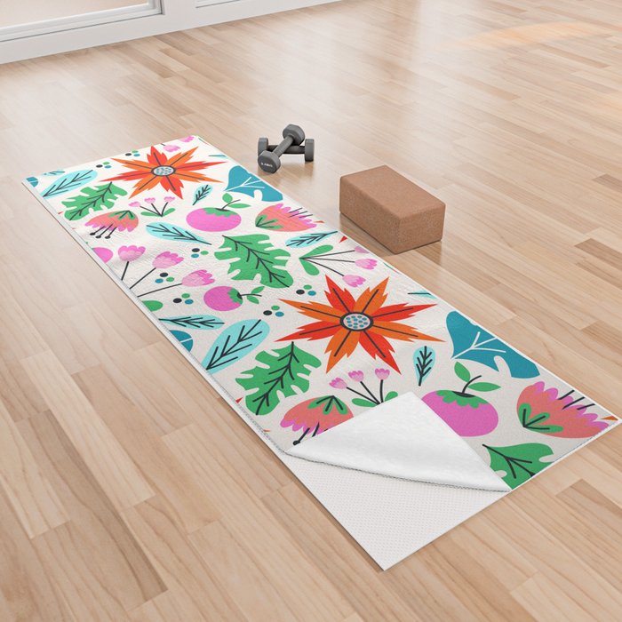 flowers Yoga Towel
