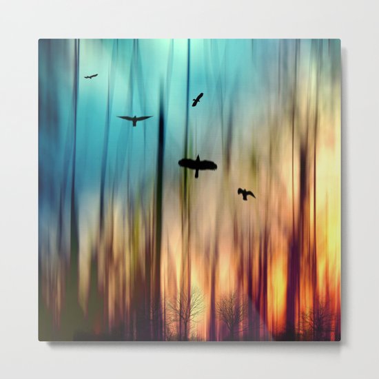 Burning Metal Print