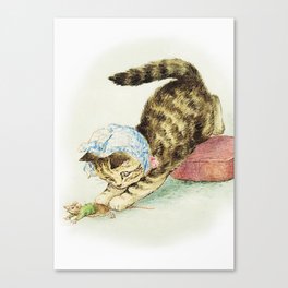 “Miss Moppet Chases a Mouse” by Beatrix Potter Canvas Print