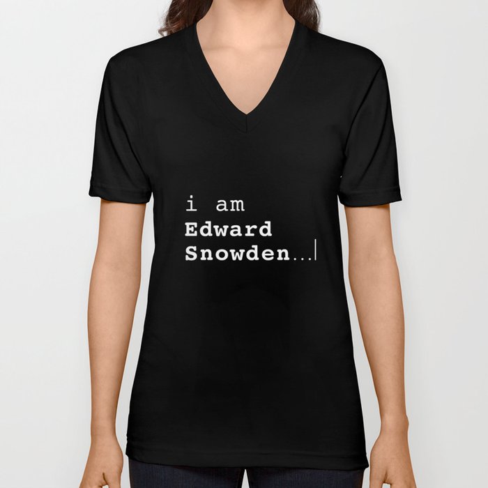 Edward Snowden V Neck T Shirt