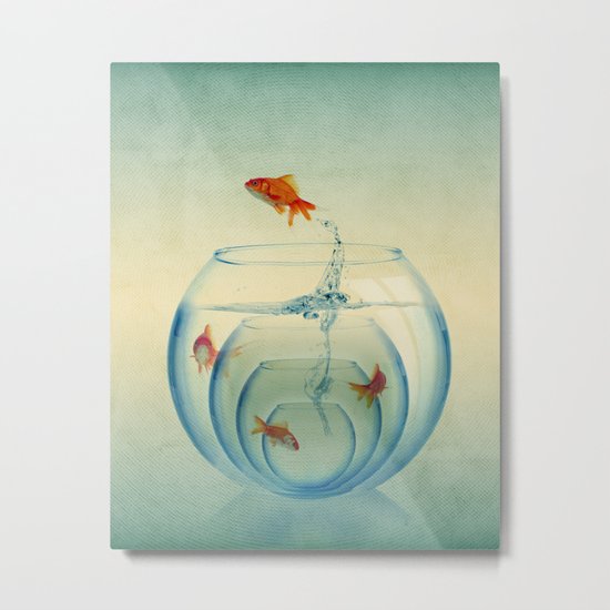 Goldfish Bowl Metal Print