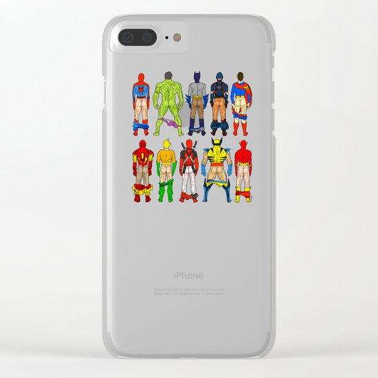 Superhero Butts Clear iPhone Case