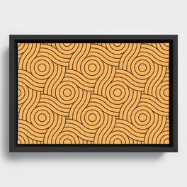 Circle Swirl Pattern VA Bright Marigold - Spring Squash - Pure Joy - Just Ducky Framed Canvas
