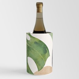 Abstract Art Tropical Leaves 3 Wine Chiller