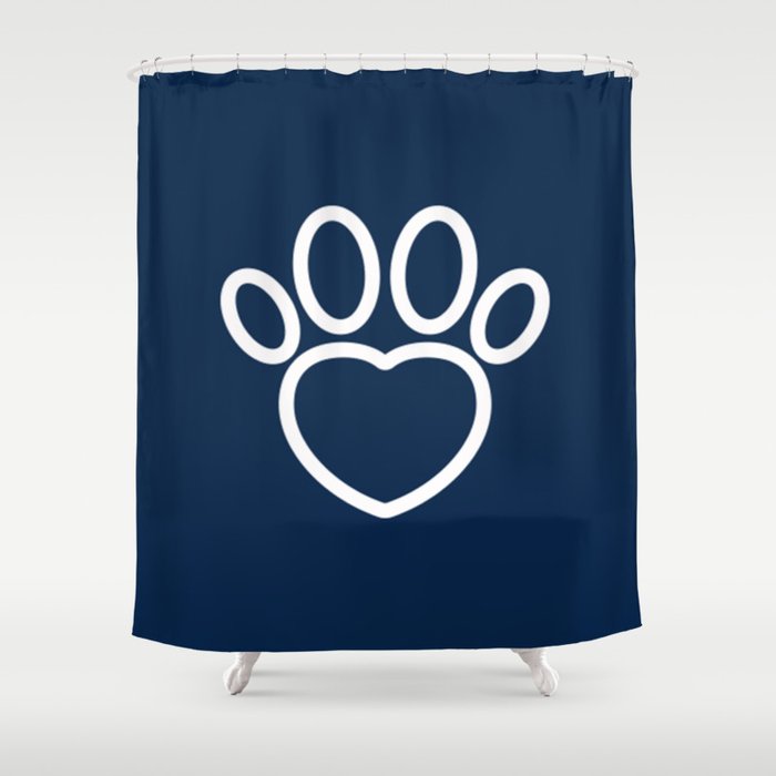 Dog Paw with Heart Dog Lover & owner cynophilist gift Shower Curtain