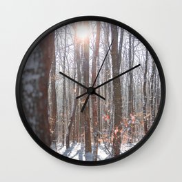 Winter sun Wall Clock