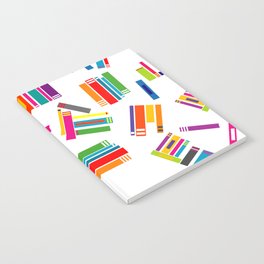 Wrapping paper with colored books Notebook