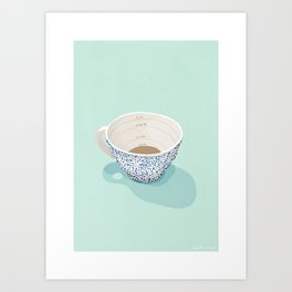Easy Sunday Coffee Art Print | Drawing, Lazy, Illustration, Funny, Cafe, Easy Sunday Morning, Morning, Food, Coffee Lover, Curated 