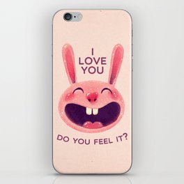 Bunny with love iPhone Skin