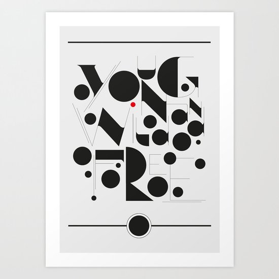 B&W Typography Art Print