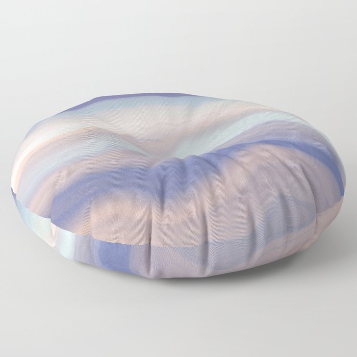 Lilac blue marbling effect Floor Pillow