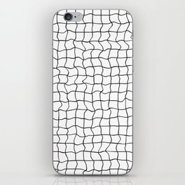 Black minimal geometrical liquid square pattern iPhone Skin