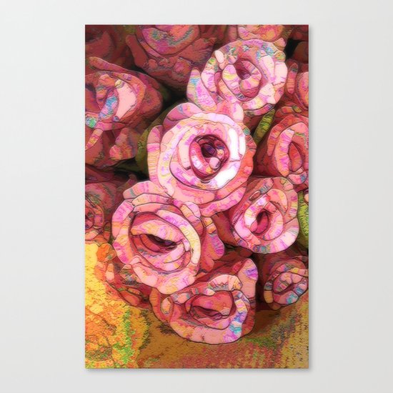 Vintage Wild Roses Canvas Print