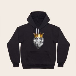 lion with a crown power king Hoody