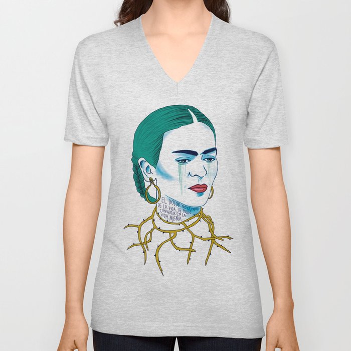 Frida Kahlo 1 V Neck T Shirt