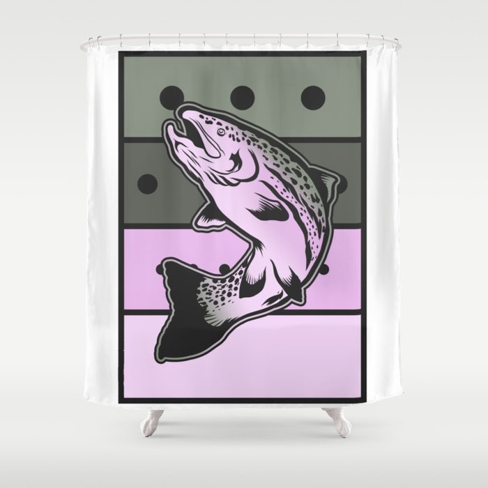 Rainbow Trout Shower Curtain By Thedesignattic Society6 Rainbow Trout Shower Curtain