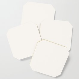 Creamy Off White Solid Color Pairs Farrow & Ball All White 2005 / Accent Shade / Hue All One Colour Coaster