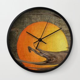 Golden orb Wall Clock